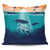 Hawaiian Whale And Turtle In Sunset Polynesian Pillow Covers - AH Pillow Covers Black - Polynesian Pride