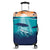 Hawaiian Whale And Turtle In Sunset Polynesian Luggage Covers - AH Black - Polynesian Pride