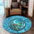 Hawaiian Whirlpool Turtle Polynesian Round Carpet - AH - Polynesian Pride