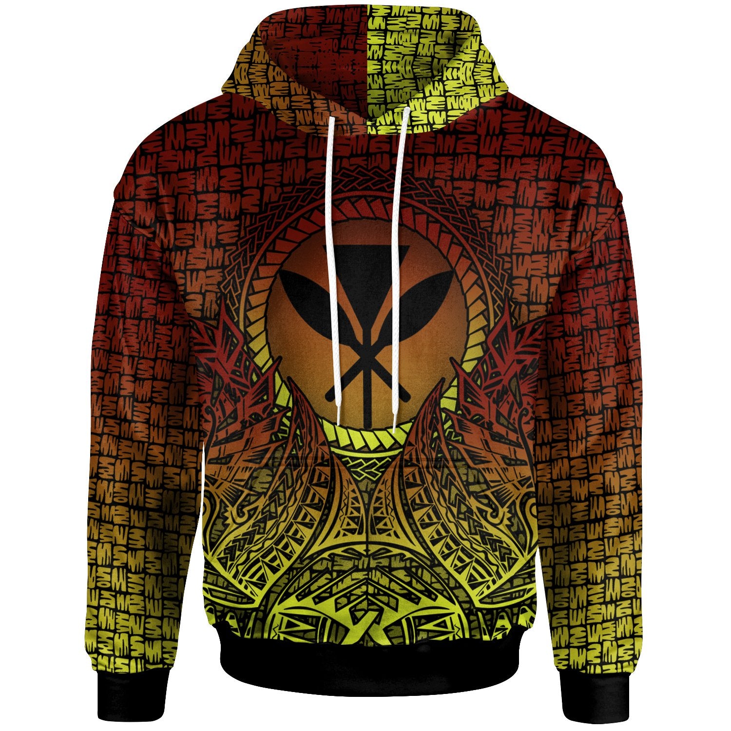 Hawaii Hoodie Polynesian Circle Pattern Unisex Reggae - Polynesian Pride