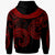 Hawaii Custom Zip up Hoodie Unique Serrated Texture Red - Polynesian Pride