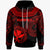 Hawaii Hoodie Tribal Flower Special Pattern Red Color Unisex Red - Polynesian Pride