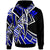 Hawaii Hoodie Tribal Flower Special Pattern Blue Color Unisex Blue - Polynesian Pride