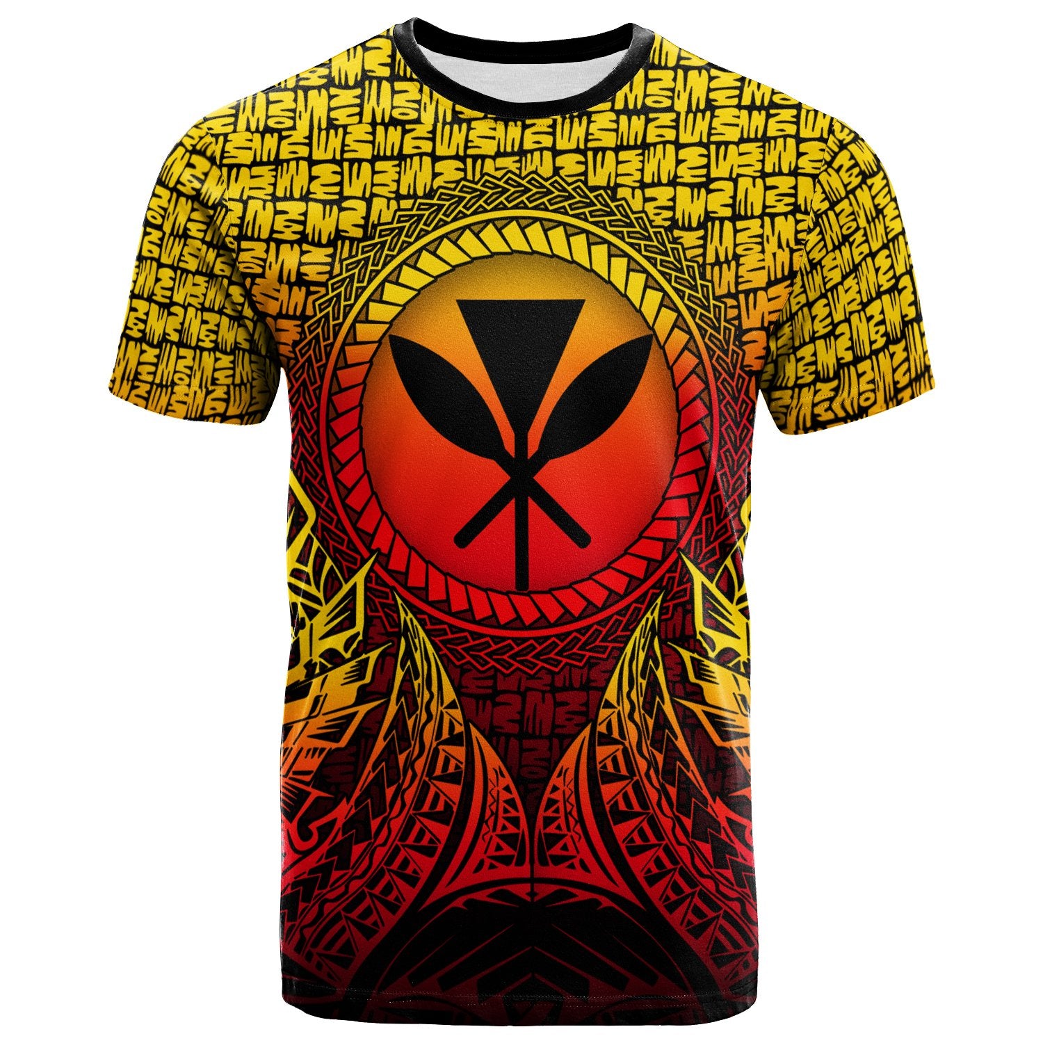 Hawaii T Shirt Polynesian Circle Pattern Yellow Unisex Yellow - Polynesian Pride