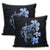 Hibiscus Plumeria Mix Polynesian Turtle Pillow Covers Blue - AH - Polynesian Pride