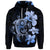 Custom Hibiscus Plumeria Mix Polynesian Turtle Hoodie Blue - Polynesian Pride