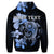 Custom Hibiscus Plumeria Mix Polynesian Turtle Hoodie Blue - Polynesian Pride