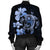 Hibiscus Plumeria Mix Polynesian Turtle Bomber Jacket Blue - AH - Polynesian Pride