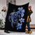 Hibiscus Plumeria Mix Polynesian Turtle Premium Blankets Blue - AH - Polynesian Pride