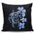 Hibiscus Plumeria Mix Polynesian Turtle Pillow Covers Blue - AH Pillow Covers Black - Polynesian Pride