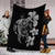 Hibiscus Plumeria Mix Polynesian Turtle Premium Blankets Gray - AH - Polynesian Pride