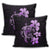 Hibiscus Plumeria Mix Polynesian Turtle Pillow Covers Violet - AH - Polynesian Pride