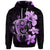 Custom Hibiscus Plumeria Mix Polynesian Turtle Hoodie Violet - Polynesian Pride