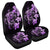 Hibiscus Plumeria Mix Polynesian Turtle Car Seat Covers Violet - AH Universal Fit Black - Polynesian Pride