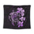 Hibiscus Plumeria Mix Polynesian Turtle Tapestry Violet - AH Wall Tapestry Black - Polynesian Pride