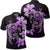 Hibiscus Plumeria Mix Polynesian Turtle Polo Shirt Violet Unisex Black - Polynesian Pride