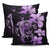 Hibiscus Plumeria Mix Polynesian Violet Turtle Pillow Covers One Size Zippered Pillow Cases 18"x 18" (Twin Sides) (Set of 2) Violet - Polynesian Pride