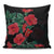 Hibiscus Red Flower Pillow Covers One Size Zippered Pillow Case 18"x18"(Twin Sides) Black - Polynesian Pride