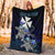 Wallis And Futuna Polynesian Premium Blanket - Blue Turtle Couple - Polynesian Pride