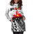 Papua New Guinea Patterns Hoodie Dress LT6 white - Polynesian Pride