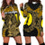 (Custom Personalised)New Caledonia Hoodie Dress Gold Color LT6 - Polynesian Pride