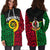 Vanuatu Hoodie Dress Polynesian Patterns Mix Flag LT6 Black - Polynesian Pride