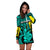 (Custom Personalised)New Caledonia Hoodie Dress Turquoise Color LT6 - Polynesian Pride