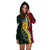 Vanuatu Hoodie Dress Mix Maori Silver Fern LT6 - Polynesian Pride