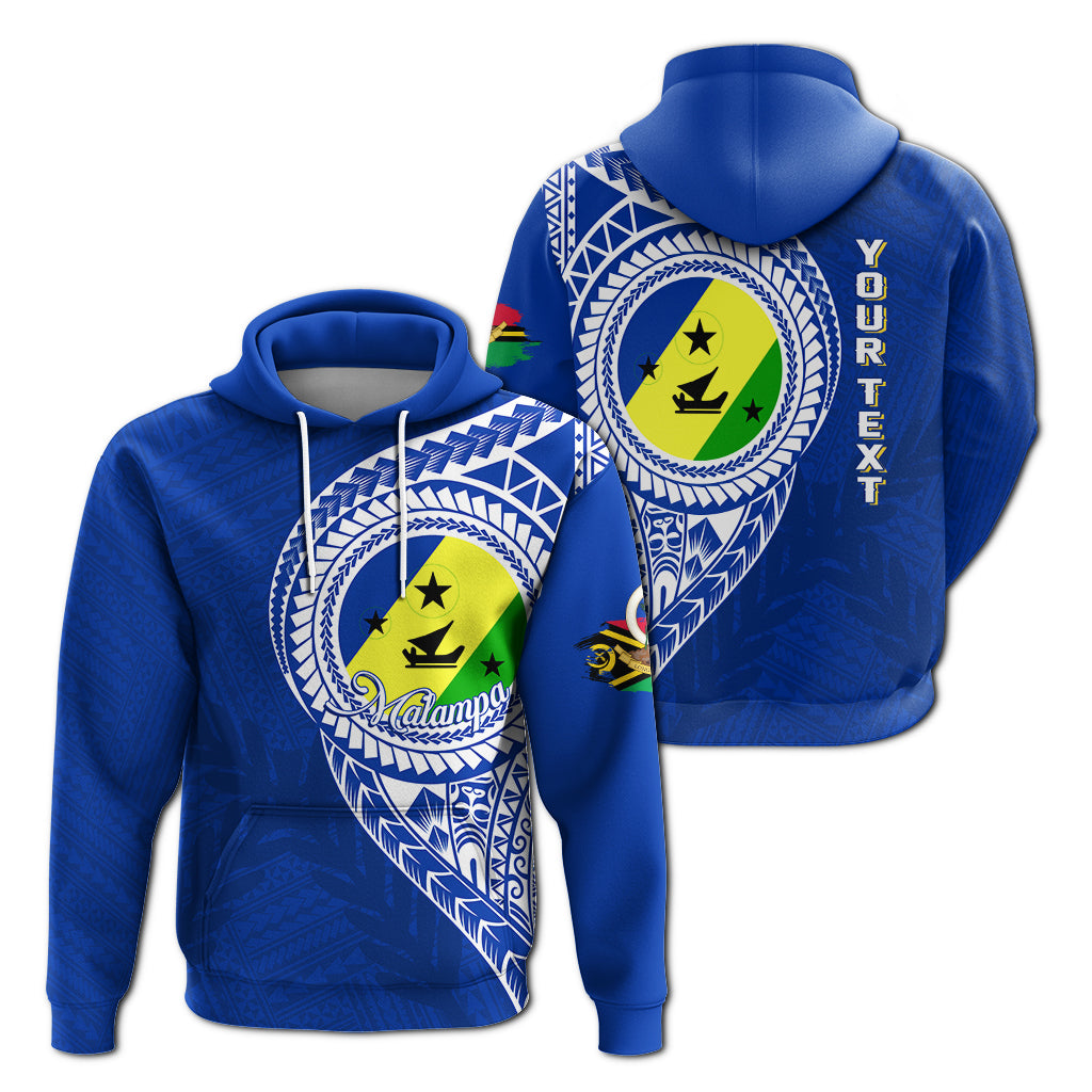 Custom Vanuatu Malampa Province Hoodie Malampa Emblem LT7 - Polynesian Pride