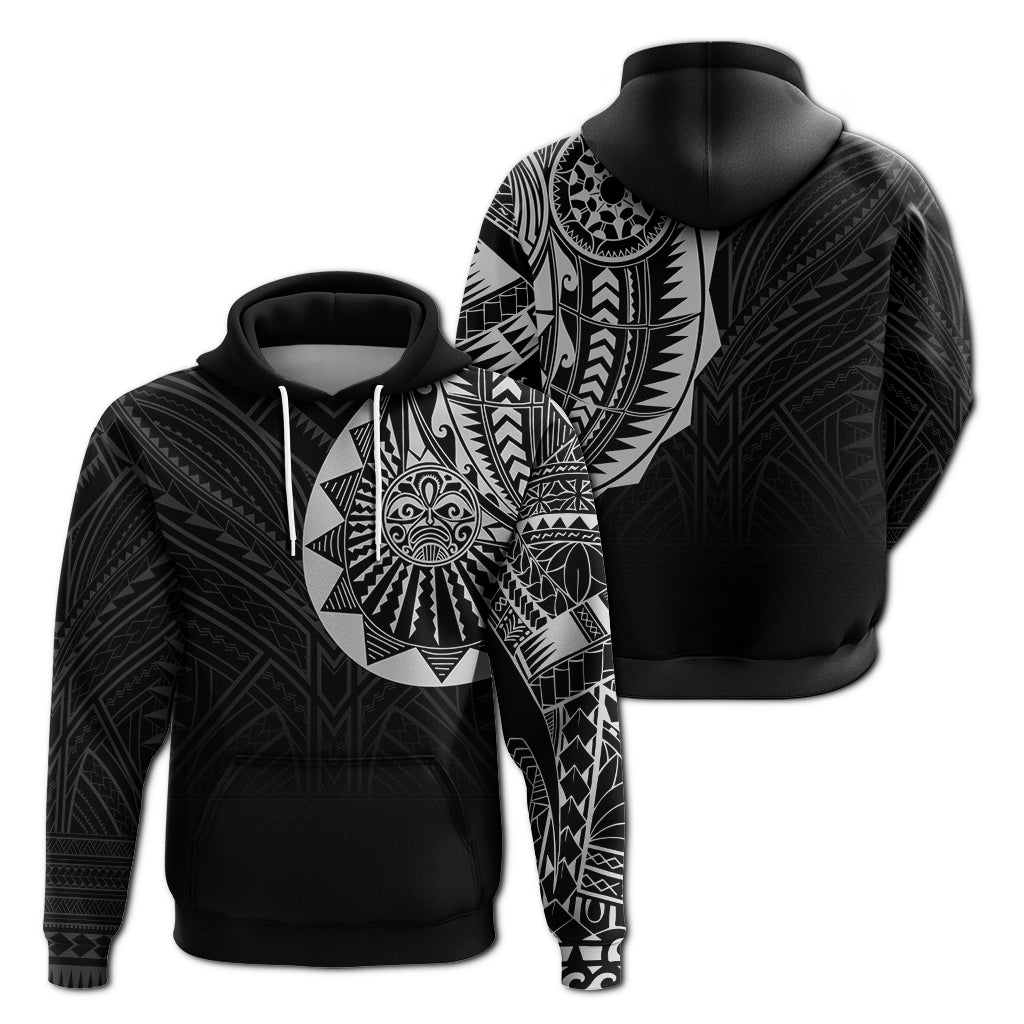 Polynesian Full Sleeve Tattoo Hoodie Silver Vibes LT7 - Polynesian Pride