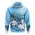 Custom Fiji Day Hoodie Flying Fijians Masi Kesa Style Turquoise LT7 Turquoise - Polynesian Pride