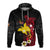 Papua New Guinea Independence Hoodie PNG Kumuls Tribal Crocodile LT7 Black - Polynesian Pride