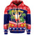 Hawaii Santa Kalikimaka Palm and Hibiscus Christmas Vibe Hoodie LT9 Zip Hoodie Red - Polynesian Pride