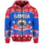 Custom Samoa Tribal Polynesian Christmas Vibe Hoodie LT9 Zip Hoodie Blue - Polynesian Pride