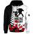 New Zealand ANZAC Day Hoodie Military Silver Ferns and Red Poppy LT9 Zip Hoodie Black - Polynesian Pride