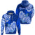 Custom Polynesian Samoa Floral Tribal Hoodie LT9 Zip Hoodie Blue - Polynesian Pride