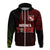 Custom Aussie Wallabies Mix Mate Maa Tonga Hoodie Ver 01 LT7 Zip Hoodie Black - Polynesian Pride