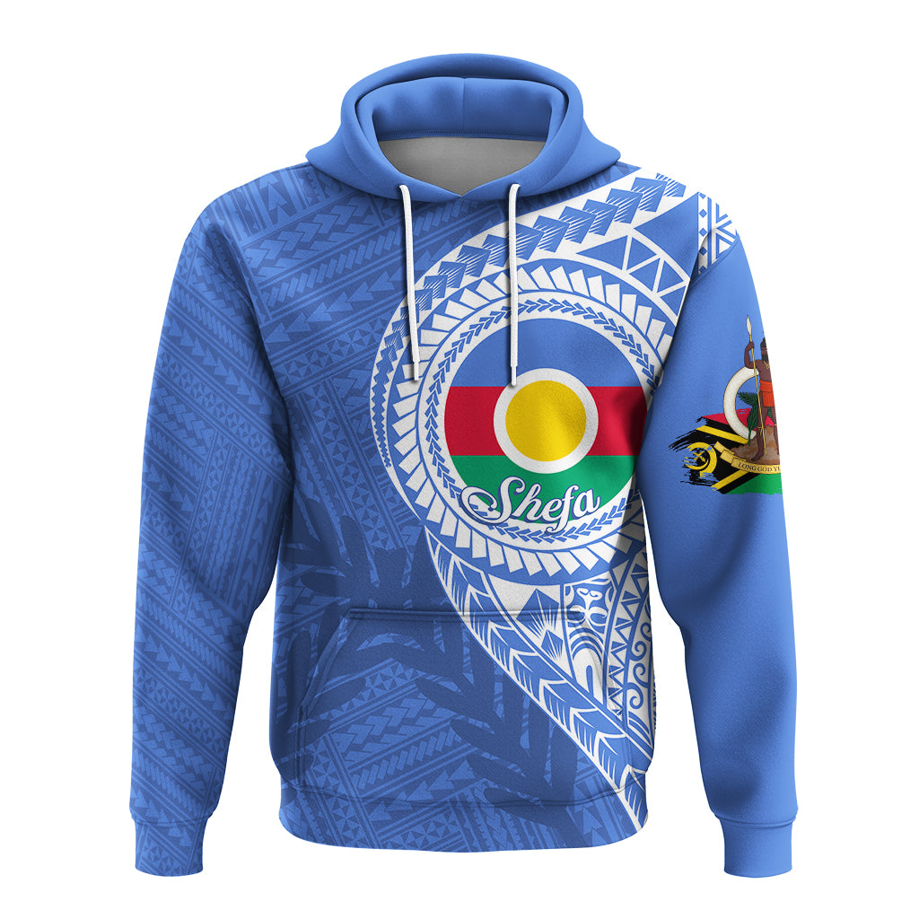 Custom Vanuatu Shefa Province Hoodie Shefa Emblem LT7 Unisex Blue - Polynesian Pride