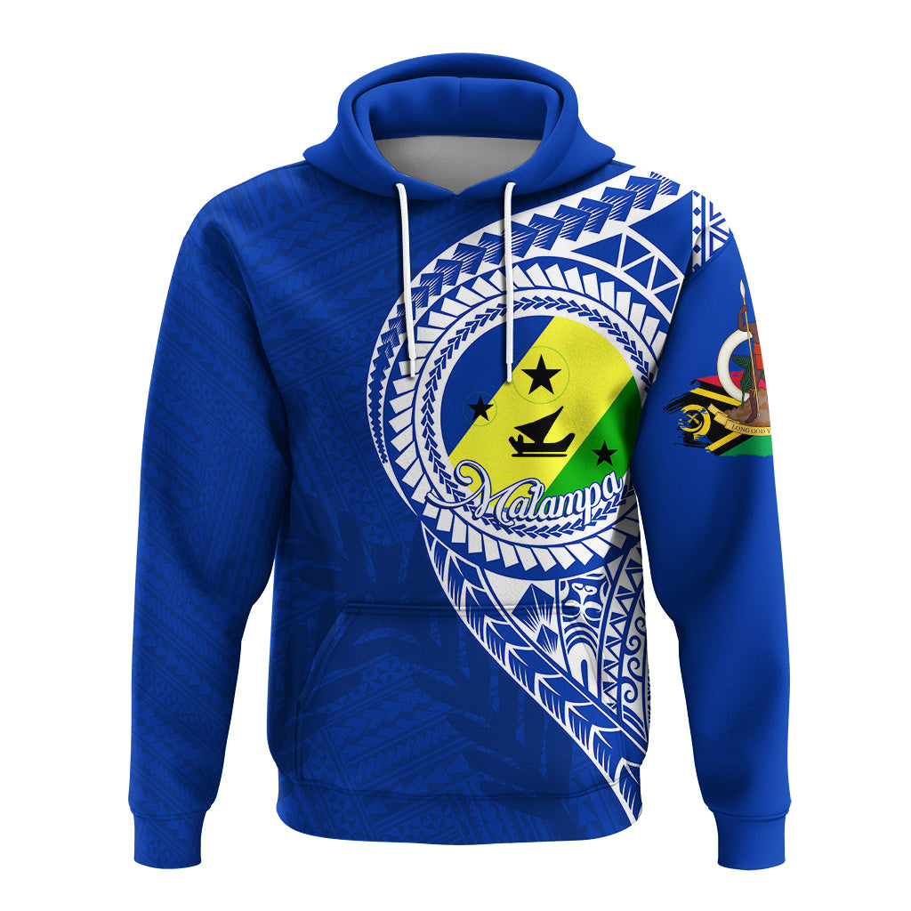 Custom Vanuatu Malampa Province Hoodie Malampa Emblem LT7 Unisex Blue - Polynesian Pride