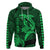 Custom Hawaii Hoodie Shark and Turtle Mix Kakau Green LT9 Pullover Hoodie Green - Polynesian Pride