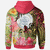 Palau Hoodie Flowers Tropical With Sea Animals - Polynesian Pride