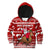 New Zealand Xmas Hoodie KID Mere Kirihimete - Santa With Kiwi Bird LT7 Hoodie Red - Polynesian Pride