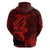 Custom Hawaii Hoodie Shark and Turtle Mix Kakau Red LT9 - Polynesian Pride