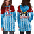 West Papua 60 Years OPM Morning Star with Polynesian Pattern Hoodie Dress LT7 Cerulean - Polynesian Pride