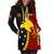 Personalised Papua New Guinea Hoodie Dress 47th Independence Anniversary - Motu Revareva LT7 Black - Polynesian Pride