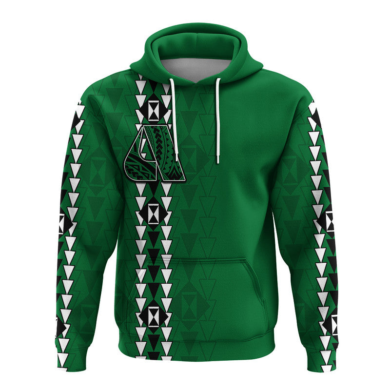 Hawaii Aiea High Mix Kakau Hoodie LT6 Pullover Hoodie Green - Polynesian Pride