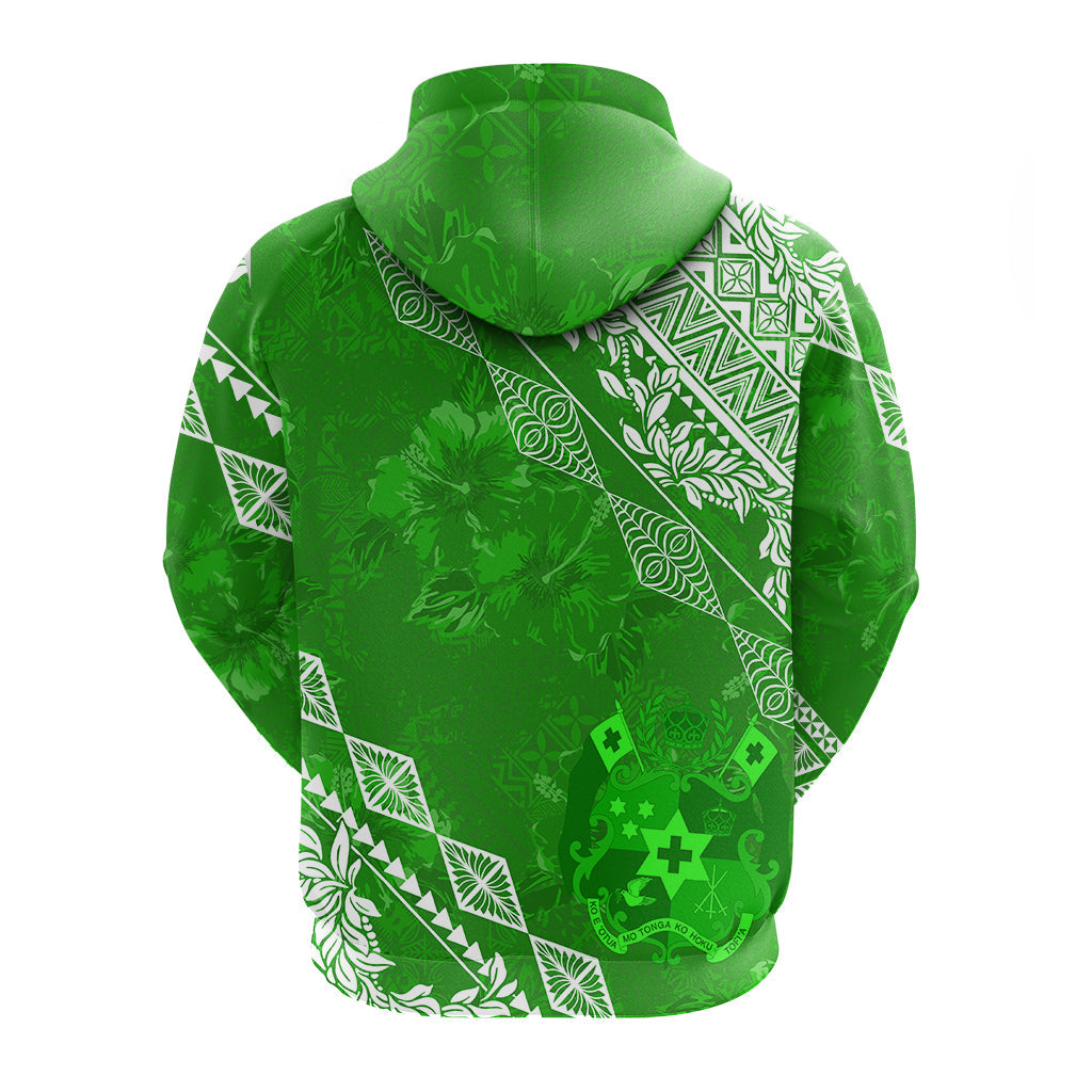 Liahona High School Tonga Hoodie Kupesi Style Ver02 LT7 Pullover Hoodie Green - Polynesian Pride