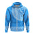 Apifoou College Tonga Hoodie Kupesi Style Ver03 LT7 Zip Hoodie Blue - Polynesian Pride