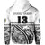 Custom Cook Islands Rugby Zip Hoodie Simple Custom Text and Number - Polynesian Pride