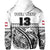 Custom Tahiti Rugby Zip Hoodie Marvelous Version White Custom Text and Number - Polynesian Pride